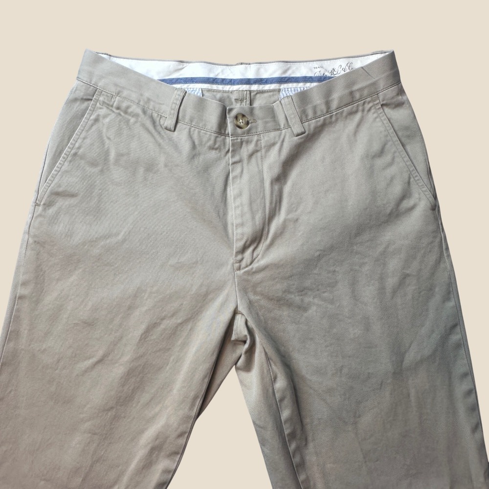 Polo Ralph Lauren Pants Mens 32x32 Classic Fit Khaki Cotton Chinos Flat Front